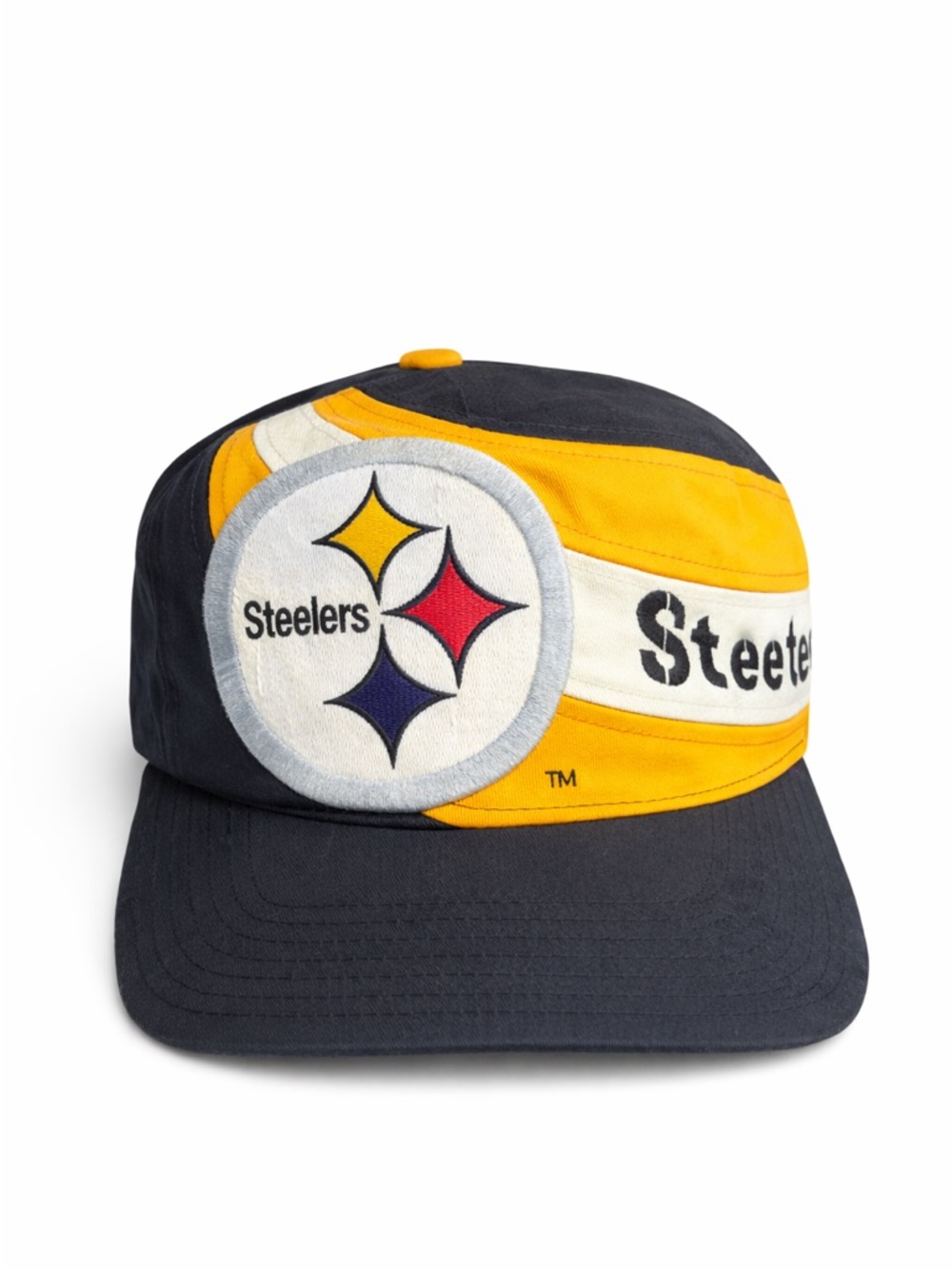 Vintage Pittsburgh Steelers Eastport Snapback Hat 90s Colorblock NFL Cap